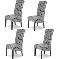 Stretch Stuhlhussen für Esszimmerstühle, 4er Set, perfekter Schutz von BLUEDEER