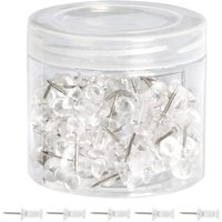 Bluedeer - Transparente Reißzwecken mit Aufbewahrungsbox 120 Stück Durchsichtig Reißnägel Pins für Pinnwände, Korktafeln, Wandkarten, DIY-Projekte von BLUEDEER