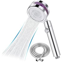 Bluedeer - Turbo Duschkopf, Premium Duschkopf Druckerhöhend mit Propeller 5 Strahlarten 360 °Drehbarer One-Key-Wasserstopp Hochdruck Handbrause von BLUEDEER