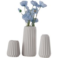Bluedeer - Weiße Keramikvase 3er Set - Moderne minimalistische böhmische Vase von BLUEDEER