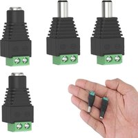 Dc 5.5mm x 2.1mm dc Plug dc Female Connector dc Power Supply Male Adapter 4 Stück 2 Male 2 Female dc Netzsteckeradapter für cctv Kamera, led Leiste Dc 5.5mm x 2.1mm dc Plug dc Female Connector dc Power Supply Male Adapter 4 Stück 2 Male 2 Female dc Netzsteckeradapter für cctv Kamera, led Leiste von BLUEDEER
