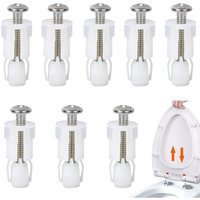 Bluedeer - wc Sitz Befestigung von Oben 8 Stk Toilettensitz Behoben WC-Sitz Deckel Schrauben für Toilette Top Montage Scharnier Zubehör von BLUEDEER