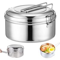 Brotdose 1200ml Runden Edelstahl, Auslaufsichere Edelstahl Mit Griff Brotdose 1200ml Runden Edelstahl, Auslaufsichere Edelstahl Mit Griff von BLUEDEER