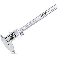 Delixi 150mm Digital Schieblehre – Elektronischer Messschieber mit LCD-Display 0.01mm Präzision Edelstahl IP54 Spritzwasserschutz von BLUEDEER
