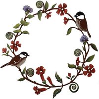 Deko-Kranz Türkranz aus Metall mit Blätter Blumen und Vögelchen Motiv Deko-Kranz Türkranz aus Metall mit Blätter Blumen und Vögelchen Motiv von BLUEDEER