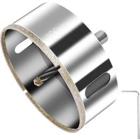 Diamant-Lochsäge 100 mm, Diamantbohrer mit Zentralführungsbohrer, Fliesenlochsäge mit Diamant-Oberflächenbeschichtung zum Schneiden von Glas, von BLUEDEER