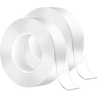 Bluedeer - Doppelseitiges Klebeband Extra Stark Transparent, 2 Rollen Abnehmbar Spurlos Nano Tape, Double Sided Tape, Klebeband Doppelseitig Ablösbar von BLUEDEER