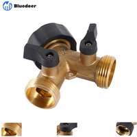 Bluedeer - Doppelter Waschmaschinen-Wasserhahn, 2-Wege-Y-Wasserschlauch-Wasserhahn-Anschluss-Splitter für 3/4-Zoll-Versorgungsschläuche, robuste von BLUEDEER