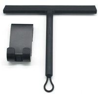 Duschabzieher Set mit Halter - 22 cm breit - ohne Bohren Silikon Abzieher Dusche Badezimmer Fenster Fensterabzieher Edelstahl Kern Scheibenabzieher von BLUEDEER