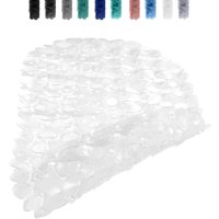 Duschmatte rutschfest, Antirutschmatte Dusche mit Saugnäpfen, Maschinenwaschbar Badematte, Anti Rutsch Kiesel Steinoptik Badewannenmatte, von BLUEDEER