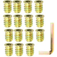 Bluedeer - Einschraubmuffen M6 50 Stück Zinklegierung Einschraubmuffen Set Holz Gewindeeinsatz Kit, Möbel Hex Antriebsmutter für Holzmöbel Bluedeer - Einschraubmuffen M6 50 Stück Zinklegierung Einschraubmuffen Set Holz Gewindeeinsatz Kit, Möbel Hex Antriebsmutter für Holzmöbel von BLUEDEER