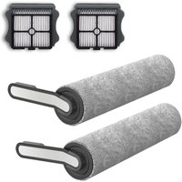 Bluedeer - Ersatz-Bürstenwalze und Staubsaugerfilter für Tineco Floor One S5 / Floor One S5 pro 2 Akku-Nass-Trocken-Staubsauger (2 Bürstenwalze + 2 von BLUEDEER