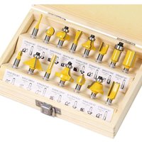 Fräsersatz hm 15tgl Schaft 6mm Nutfräser Profilfräser für Oberfräse Holzfräser Fräser Bit Set mit Schraubenschlüssel Fräsersatz hm 15tgl Schaft 6mm Nutfräser Profilfräser für Oberfräse Holzfräser Fräser Bit Set mit Schraubenschlüssel von BLUEDEER