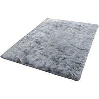 Hochflor Teppich Grau Teppich Wohnzimmer 160x230 Waschbar Anti-Rutsch Extra Große Teppich Schlafzimmer Flauschige Moderne Teppiche Matte Teppichen von BLUEDEER