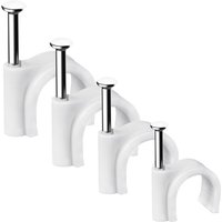 Bluedeer - Kabelschelle Nagelschellen,400 stück Kabelhalter Mit Eingestecktem Nagel Halterungen Kabelbefestigung Für Starkstromkabel 4 Weiß Größen 4 von BLUEDEER