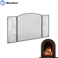 Kamingitter Kaminschutzgitter 3 Paneele klappbar Funkenschutzgitter Ofenschutzgitter Metall schwarz 1325 x 765 cm für sicheren Kaminbereich Kamingitter Kaminschutzgitter 3 Paneele klappbar Funkenschutzgitter Ofenschutzgitter Metall schwarz 1325 x 765 cm für sicheren Kaminbereich von BLUEDEER