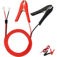 Bluedeer - Krokodilklemmen mit Kabel 1.8m, 18AWG 12V 24V Batterieklemme Clip-On mit Quick Splice Crimp Lock Terminal Verlängerungskabel, von BLUEDEER