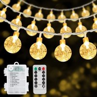 Lichterkette Außen mit USB-Stecker 12M 100LED Kugel Lichterketten von BLUEDEER
