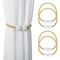 Magnetische Vorhang-Raffhalter 4 Stück für Zuhause, Hotel, Fensterdeko von BLUEDEER