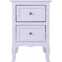 【Old Code：28731413】Country Style Two-Tier Nachttisch Large Size White von BLUEDEER