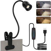 Schwanenhals Leselampe, Dimmbare Klemmlampe für Bett, Leselampe Bett Klemme, LED Schreibtischlampe Klemmbar mit 3 Farbtemperaturen & 10 Dimmstufen, Schwanenhals Leselampe, Dimmbare Klemmlampe für Bett, Leselampe Bett Klemme, LED Schreibtischlampe Klemmbar mit 3 Farbtemperaturen & 10 Dimmstufen, von BLUEDEER