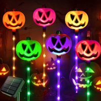 Set von 6 kürbis solarlampen für Halloween Deko Outdoor, Halloween Garten Deko, Solar Pumpkin Pathway Lights Halloween außen Wetterfest Patio Dekor Set von 6 kürbis solarlampen für Halloween Deko Outdoor, Halloween Garten Deko, Solar Pumpkin Pathway Lights Halloween außen Wetterfest Patio Dekor von BLUEDEER
