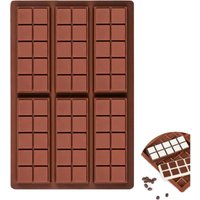Silikonform Schokolade 6er Antihaft Lebensmittelqualität Pralinenform Eiswürfelform Fondantform (Braun) von BLUEDEER