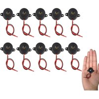 Summer Alarm 10 Stück Elektronischer Piepton Summer 3-24V Active Buzzer Summer 85-95dB Ton Alarm Ringer Dauerton, Kabellänge 60 mm Summer Alarm 10 Stück Elektronischer Piepton Summer 3-24V Active Buzzer Summer 85-95dB Ton Alarm Ringer Dauerton, Kabellänge 60 mm von BLUEDEER