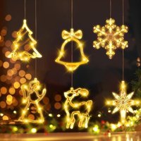 Weihnachten Dekorative Fenster Licht - 6 Stück LED Saugnapf Lichter, Fensterlicht, Weihnachtsdeko, Beleuchtung, Fensterdeko Weihnachten Dekorative Fenster Licht - 6 Stück LED Saugnapf Lichter, Fensterlicht, Weihnachtsdeko, Beleuchtung, Fensterdeko von BLUEDEER