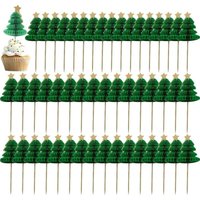 Weihnachtscupcake Topper 50 Pcs 3D Weihnachtsbaum Cocktail Vorspeise Picks Weihnachtskuchen Dekorationen Partyzubehör Weihnachtscupcake Topper 50 Pcs 3D Weihnachtsbaum Cocktail Vorspeise Picks Weihnachtskuchen Dekorationen Partyzubehör von BLUEDEER