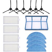 Bluedeer - Wischtüch Bürste Filter Ersatzteile Set für ilife zaco V3 V3S V5 V5S V5S Pro V5x Staubsauger Roboter Zubehör (15 Stück) von BLUEDEER
