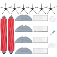Zimtky Ersatz-Set für Roborock S7 S7 Plus S7 MaxV S7 MaxV Ultra Staubsauger Roboter, 4 Filter, 6 Seitenbürsten, 4 Wischtücher, 1 Hauptbürsten von BLUEDEER