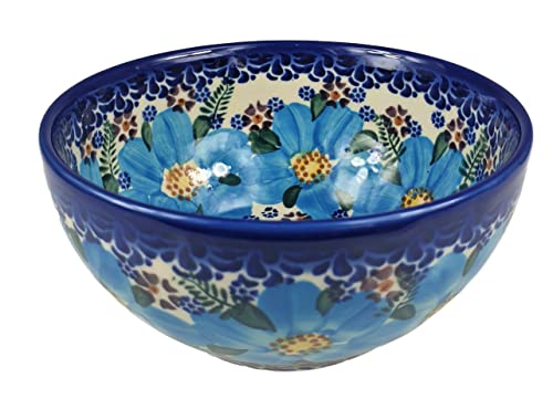 BLUESTAMP Klassische Bunzlauer Keramik Handbemalte schüssel Ø16 cm, 650 ml, M-16-005 von BLUESTAMP