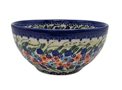 BLUESTAMP Klassische Bunzlauer Keramik Handbemalte schüssel Ø16 cm, 650 ml, M-16-008 von BLUESTAMP