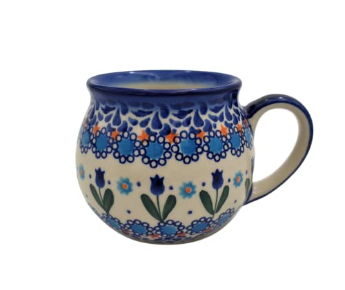 BLUESTAMP Klassische Handbemalte Bunzlauer Keramik Becher 200 ml, Dekor 523-006 von BLUESTAMP