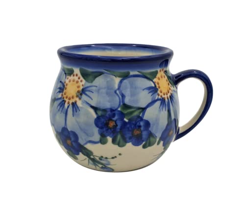 BLUESTAMP Klassische Handbemalte Bunzlauer Keramik Becher 500 ml, 525-ART. von BLUESTAMP