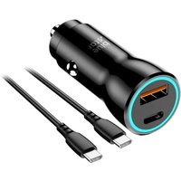 Bluestar - Autoladegerät 25W mit usb c Anschluss und 60W usb c- Kabel schnelles Laden von BLUESTAR