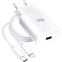 Bluestar - Wandladegerät Typ-C 18W 3A mit usb-c Kabel kompatibel mit iPhone pd QC4.0 Weiß von BLUESTAR