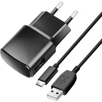 Reiseladegerät 2A 10W usb a + Kabel usb a auf Typ c TFK-TC-1100B schwarz von BLUESTAR