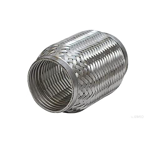 INTERLOCK Flexrohr, Flexteil Flexibles Rohr Auspuff, Hosenrohr Flexstück aus Edelstahl. HD QUALITÄT - mit gestärkter Bauweise (Doppelwand System-> Stoßfest und flexibel) (Ø 65mm x 150mm) von BLUETECH
