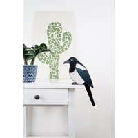 Handgemachte Holztür Topper Elster Quirky Vogel Decor Handgemachte Holztür Topper Elster Quirky Vogel Decor von BLUETOUCANUK