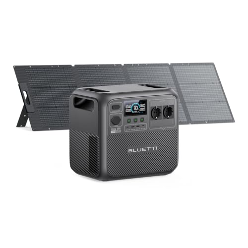 BLUETTI Elite 200 V2 Solar Generator (2025 Neu) mit 200W Solarpanel, 2073,6Wh Tragbare Powerstation mit 2 2600W AC Ausgängen, 17 Jahre Lebensdauer LiFePO4 Notstrom für Camping, Off-grid, Stromausfall von BLUETTI