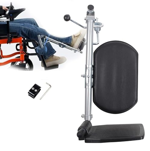BLUEZY Anhebbare Beinstützen Für Rollstühle Universell, Einzelpedalträger: 100 Kg, Einfache Reinigung, Verstellbarer 90°–180°, Fußstütze Für Rollstuhl Mit Gepolsterten Für Behinderte/Alte Right von BLUEZY