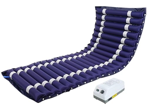BLUEZY Dekubitus Matratze, Anti-Dekubitus-Matratze Mit Wechseldrucksystem Für Langzeitpflege 200X90cm Wasserdicht Luftmatrazenbett Für Bettlägerige, Pflegebett, Leicht Zu Reinigen B von BLUEZY