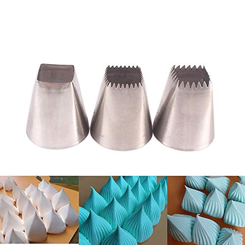 BLUGUL 3pcs Quadrat Spritztüllen Set, Kekse Edelstahl Spritztüllen, zum Dekorieren von Torten, Cupcakes, Plätzchen BLUGUL 3pcs Quadrat Spritztüllen Set, Kekse Edelstahl Spritztüllen, zum Dekorieren von Torten, Cupcakes, Plätzchen von BLUGUL