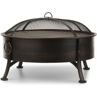 Feldt Catania 2-in-1-Feuerschale Ø80cm Funkenschutz Ø70cm Grill Stahl antik - Blum Feldt Catania 2-in-1-Feuerschale Ø80cm Funkenschutz Ø70cm Grill Stahl antik - Blum von BLUM