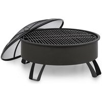 Feldt Oreos 2-in-1-Feuerschale Ø75cm Funkenschutz Ø68cm Grill Stahl schwarz - Blum Feldt Oreos 2-in-1-Feuerschale Ø75cm Funkenschutz Ø68cm Grill Stahl schwarz - Blum von BLUM