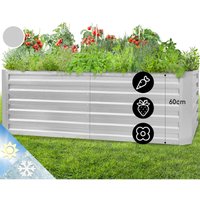 Blumfeldt - High Grow Straight Hochbeet 180x60x90cm 970l Stahl verzinkt Silber von BLUMFELDT