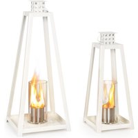 blumfeldt Fiamme Triangolo Tischkamin Indoor 2er Set - Tischfeuer Indoor mit je 0,3 Liter Volumen, Bioethanol Tischkamin mit bis zu 4 h Brenndauer, von BLUM