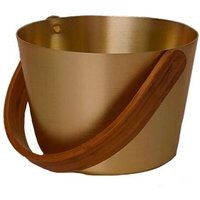 Sauna Aufgusskübel / Saunaeimer champagner Aluminium Bügelgriff von BLUMENBERG GMBH